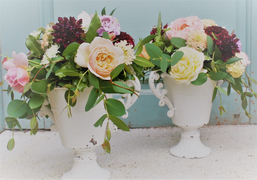 small urn flower arrangement