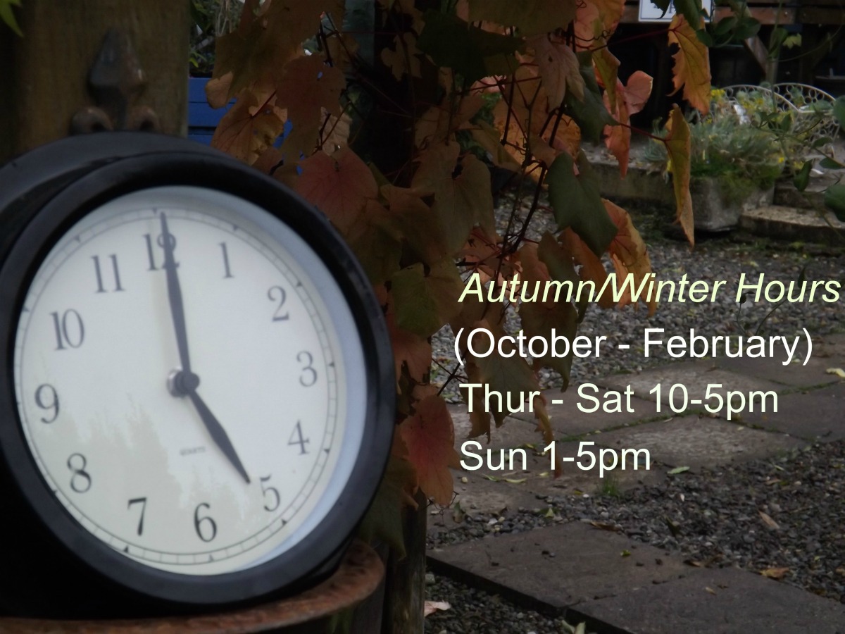 Our new opening hours for autumn & winter.