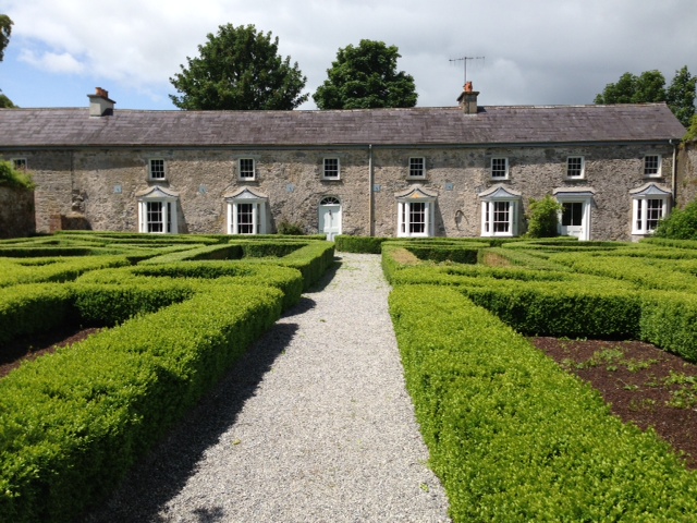 The parterre garden and staff houses
