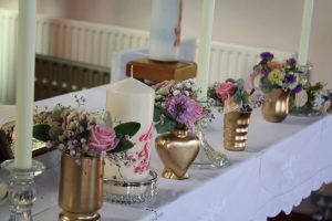 Cullen Church wedding altar flowers