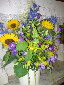 sunflower bucket arrangement
